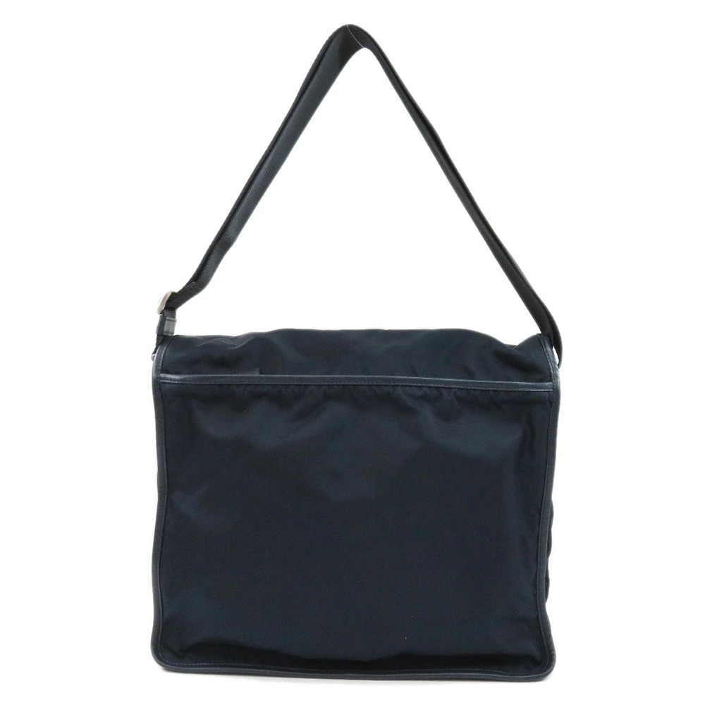 Prada Tessuto Crossbody leather Messenger black trim Bag Black